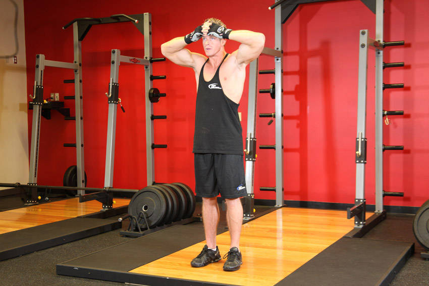 Isometric Neck Exercise - Front And Back - starting position