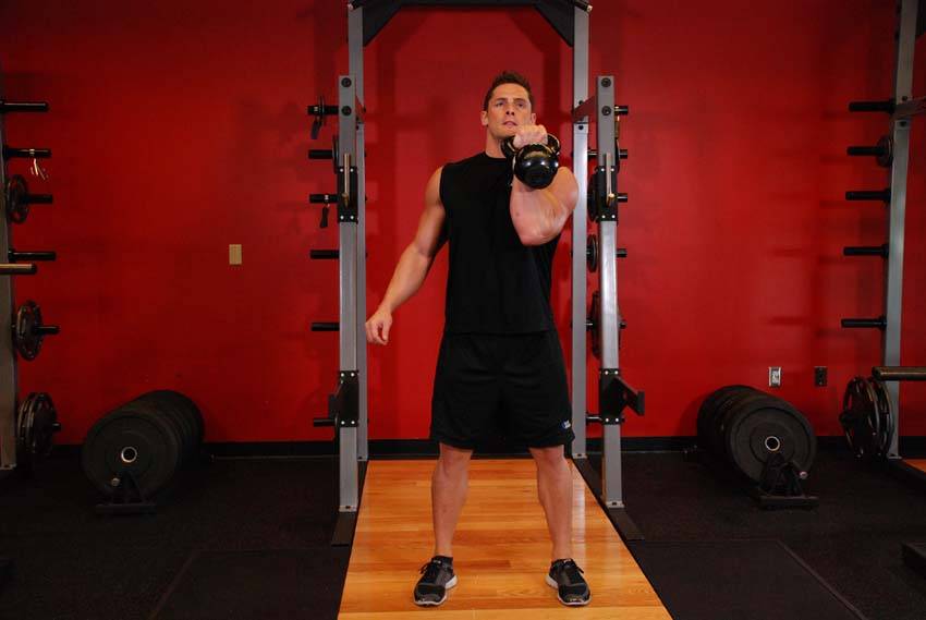 Kettlebell Arnold Press - starting position