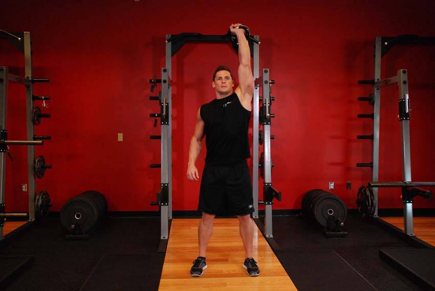 Kettlebell Arnold Press - ending position
