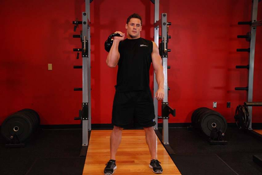 Kettlebell Dead Clean - ending position
