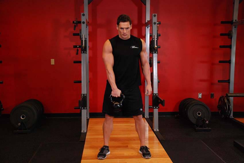 Kettlebell Hang Clean - starting position