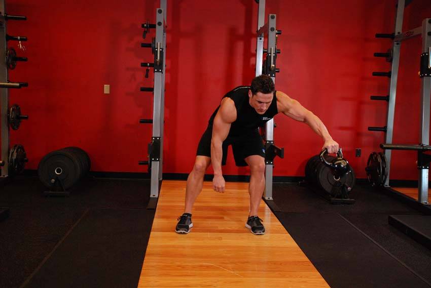 Kettlebell Pass Between The Legs - starting position