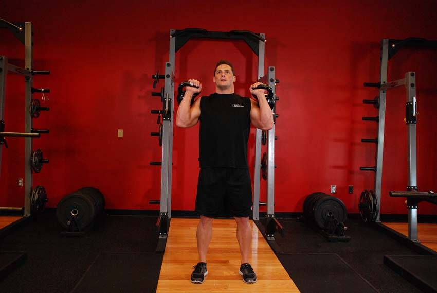 Kettlebell Seesaw Press - starting position