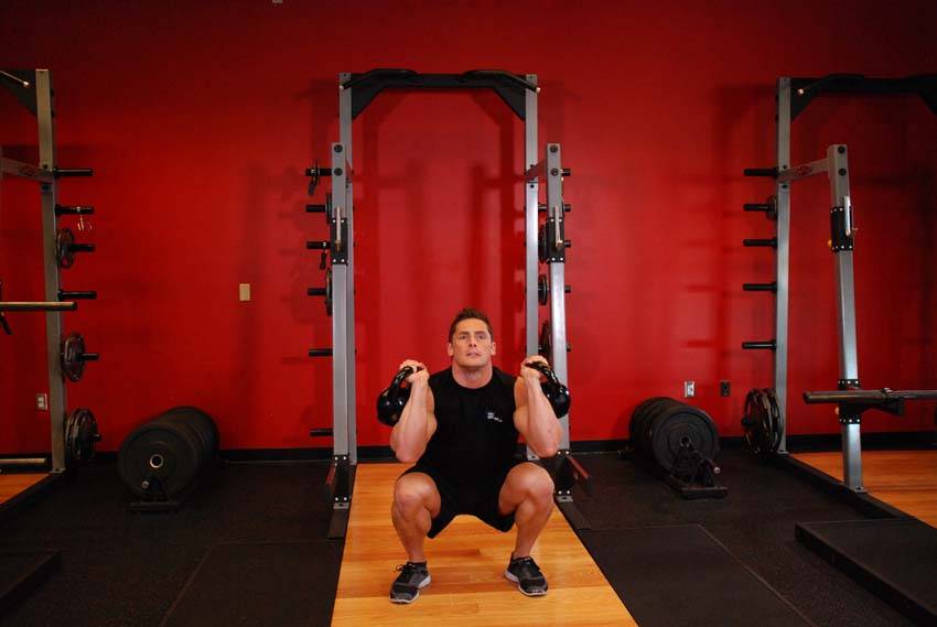 Kettlebell Thruster - ending position