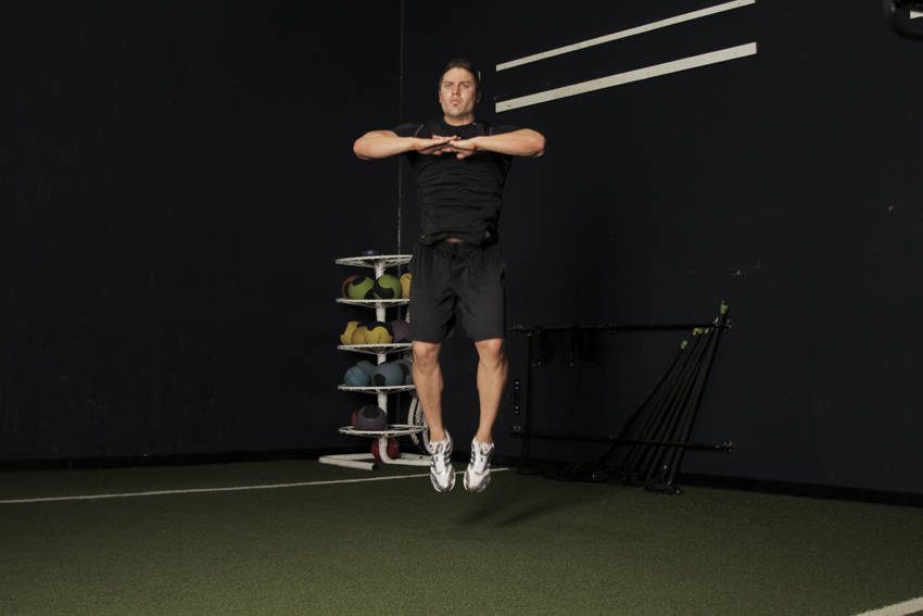 Knee Tuck Jump - ending position