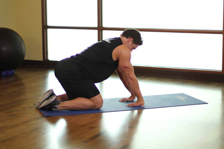 Kneeling Forearm Stretch - ending position