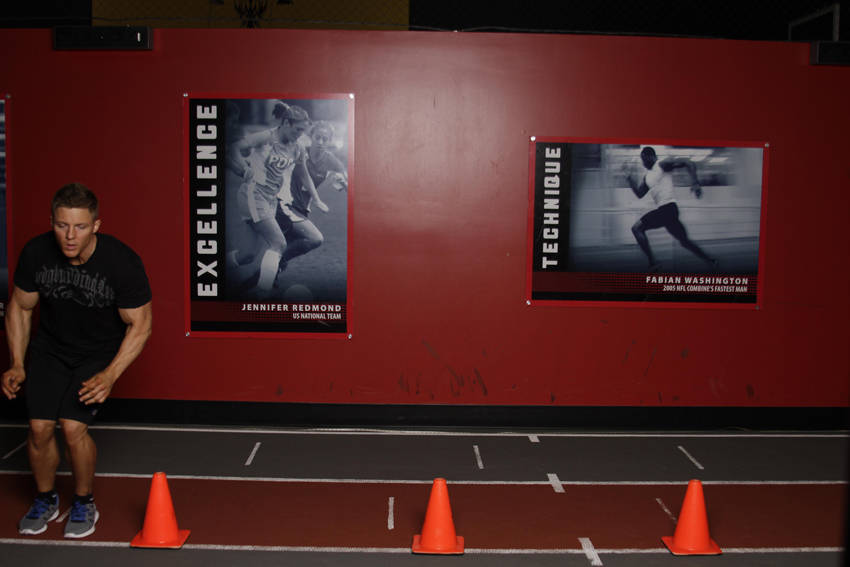 Lateral Cone Hops - starting position