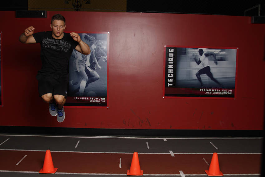 Lateral Cone Hops - ending position