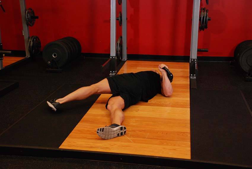 Leg-Over Floor Press - starting position