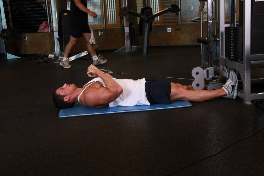 Lying Cable Curl - ending position