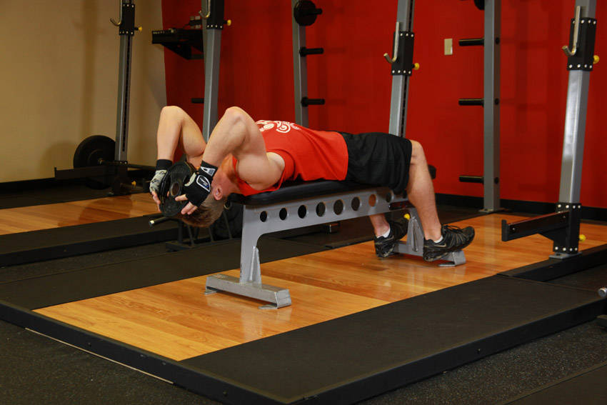 Lying Face Up Plate Neck Resistance - starting position