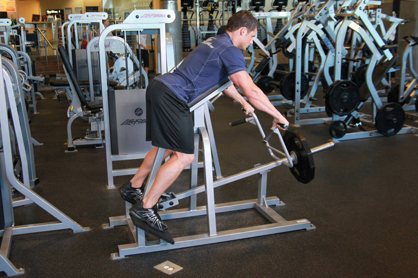 Lying T-Bar Row - starting position