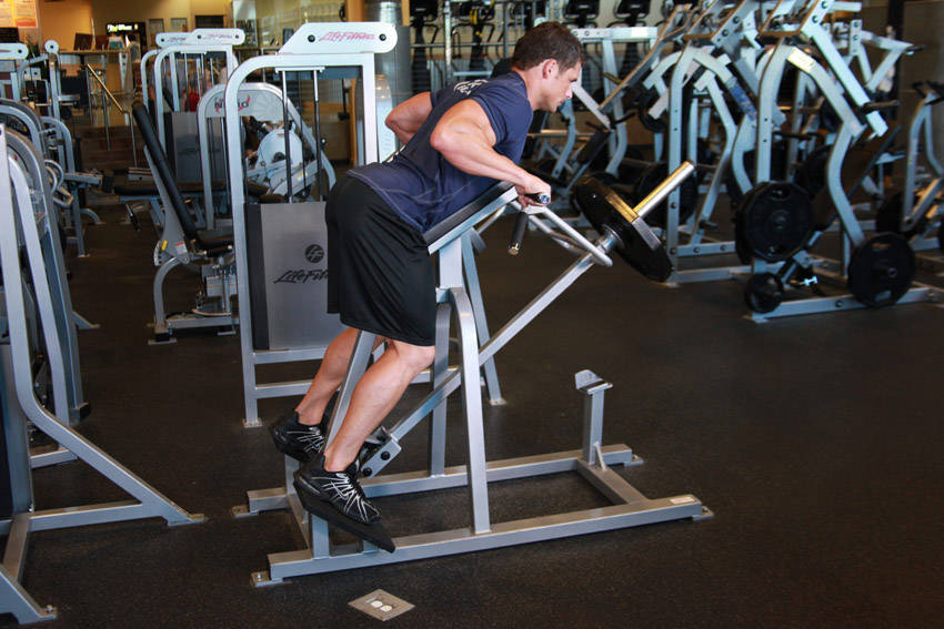 Lying T-Bar Row - ending position