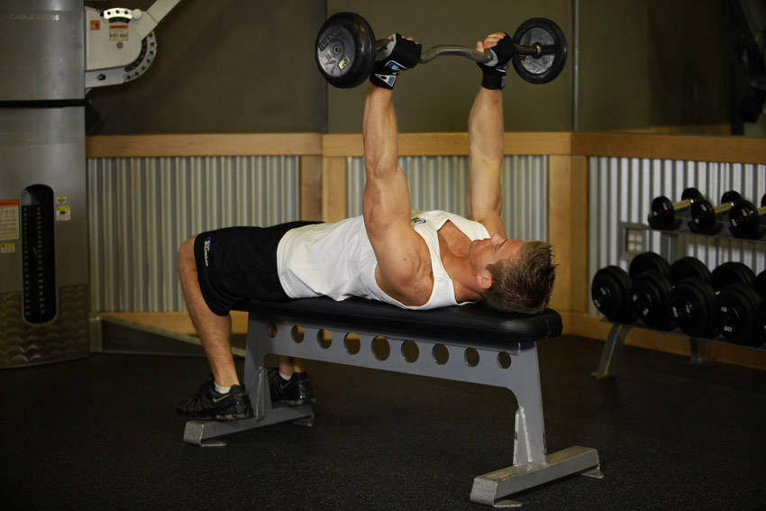 Lying Triceps Press - starting position