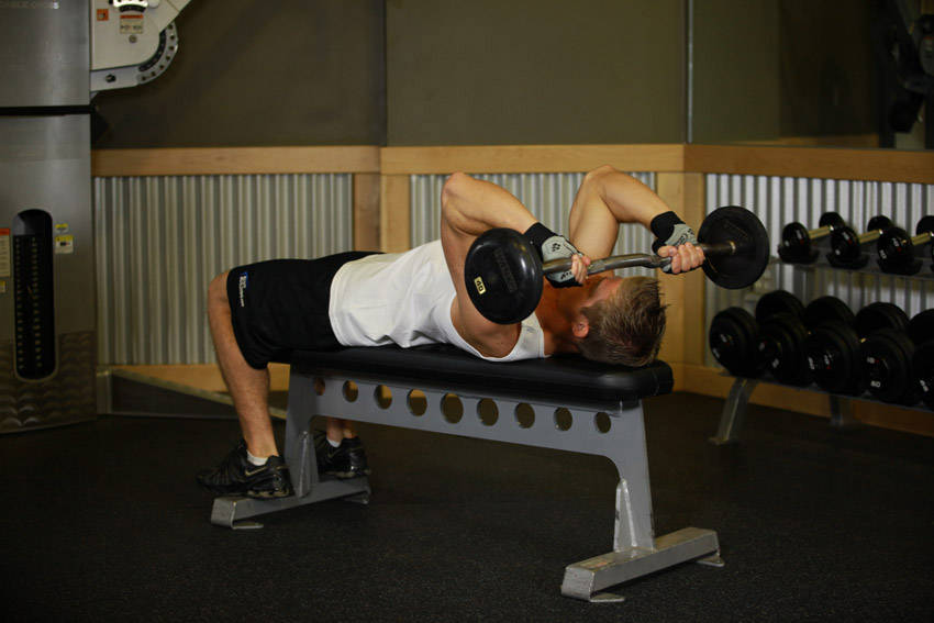 Lying Triceps Press - ending position