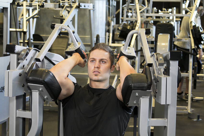 Machine Triceps Extension - starting position