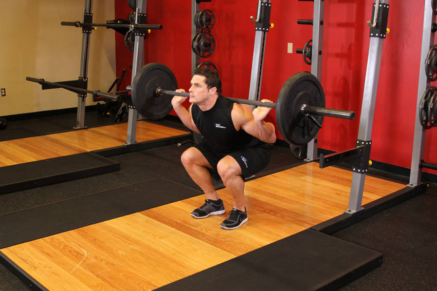 Narrow Stance Squats - ending position