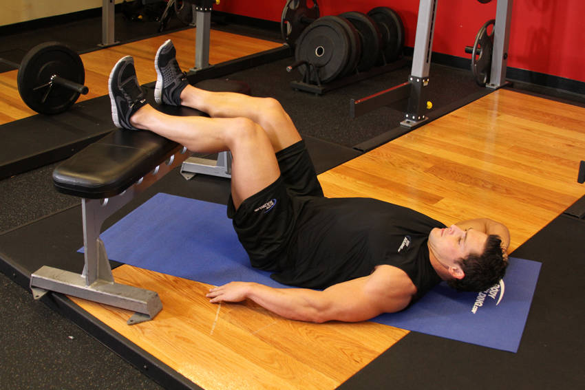 Oblique Crunches - starting position