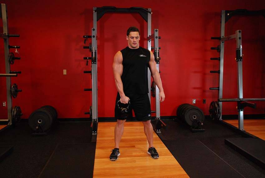 One-Arm Kettlebell Snatch - starting position