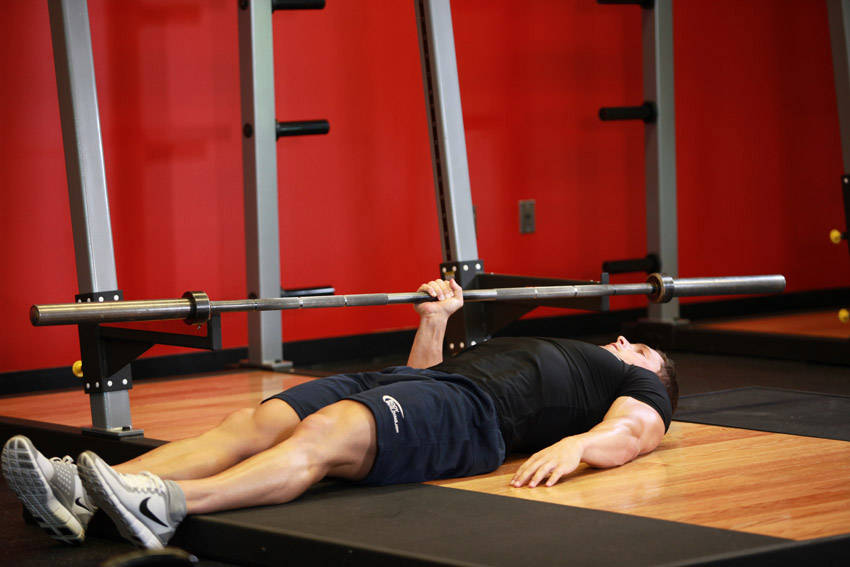 One Arm Floor Press - starting position