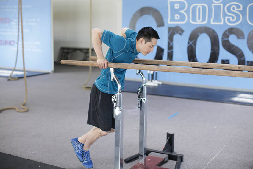 Parallel Bar Dip - starting position