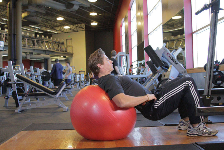 Physioball Hip Bridge - starting position