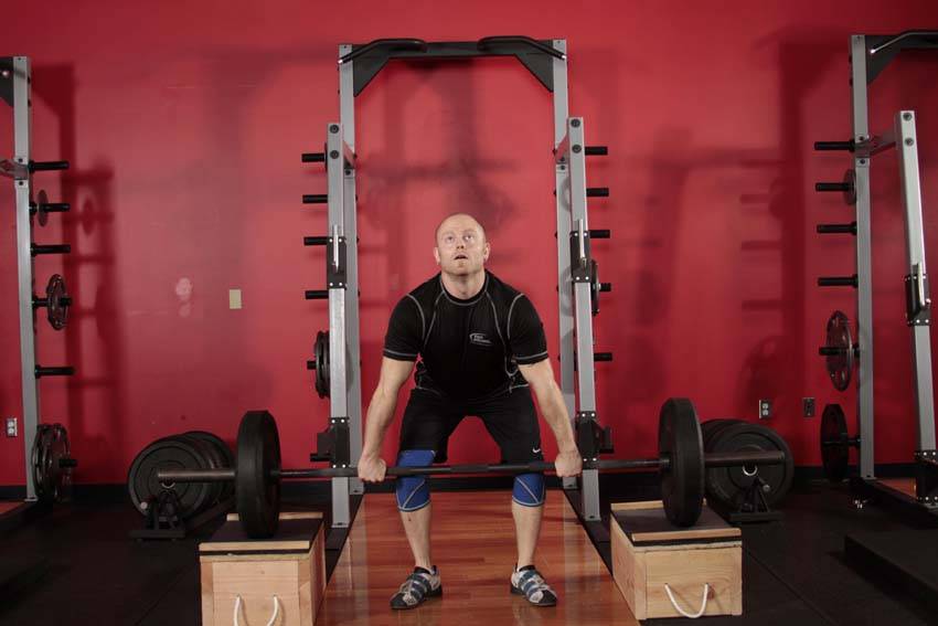 Power Clean from Blocks - starting position