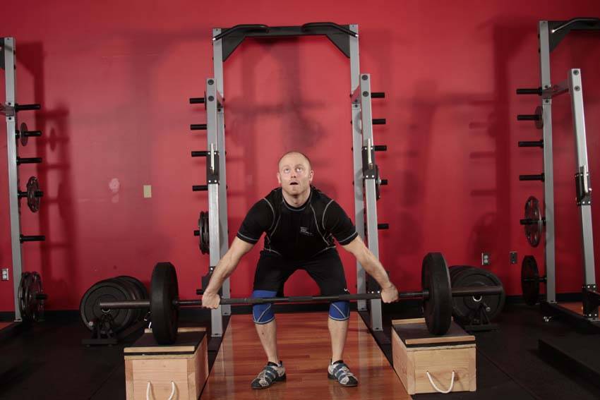 Power Snatch from Blocks - starting position