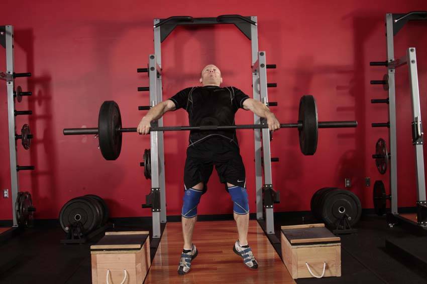 Power Snatch from Blocks - ending position