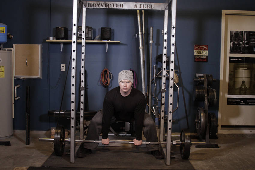 Reverse Band Sumo Deadlift - starting position