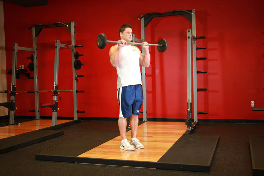 Reverse Barbell Curl - ending position