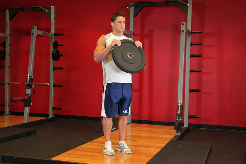 Reverse Plate Curls - ending position