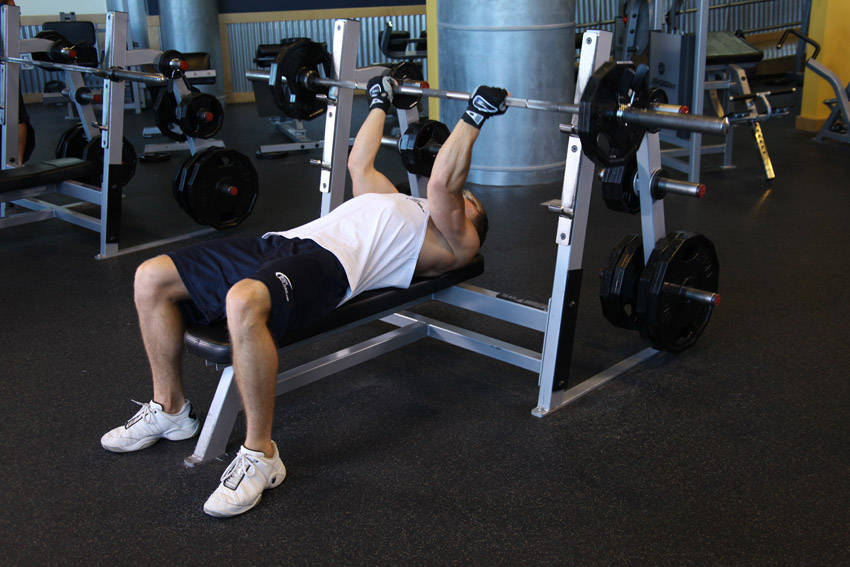 Reverse Triceps Bench Press - starting position