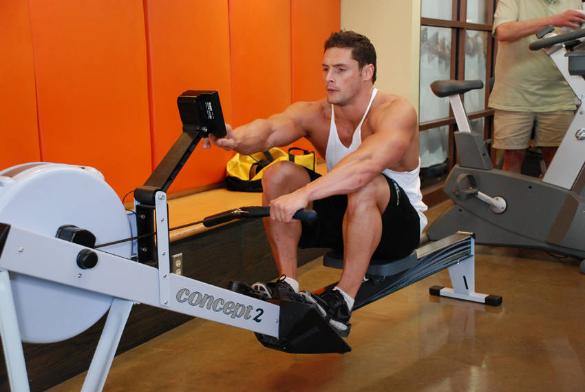 Rowing, Stationary - starting position