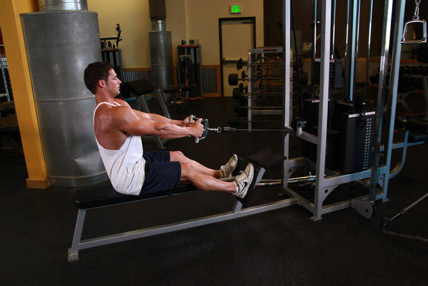 Seated Cable Rows - starting position