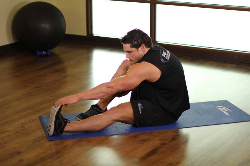 Seated Calf Stretch - ending position