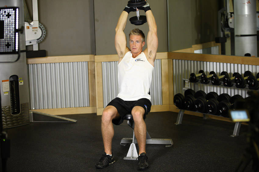 Seated Triceps Press - ending position