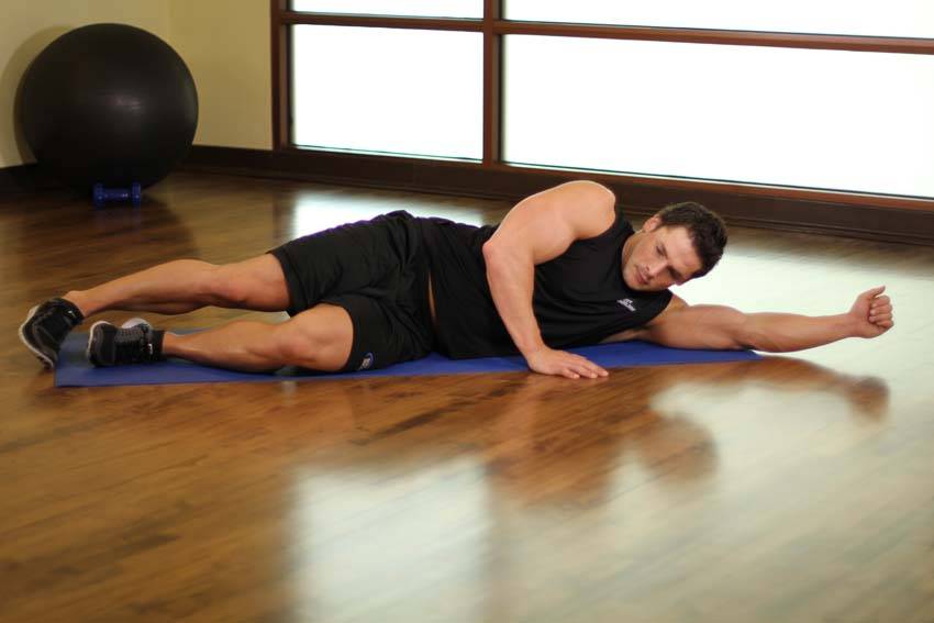 Side-Lying Floor Stretch - starting position