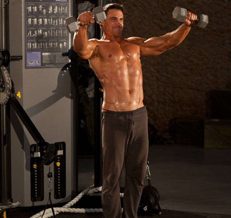 Side Laterals to Front Raise - ending position