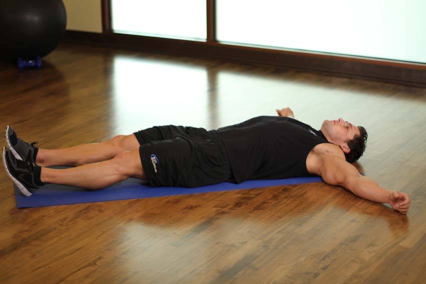 Side Lying Groin Stretch - starting position
