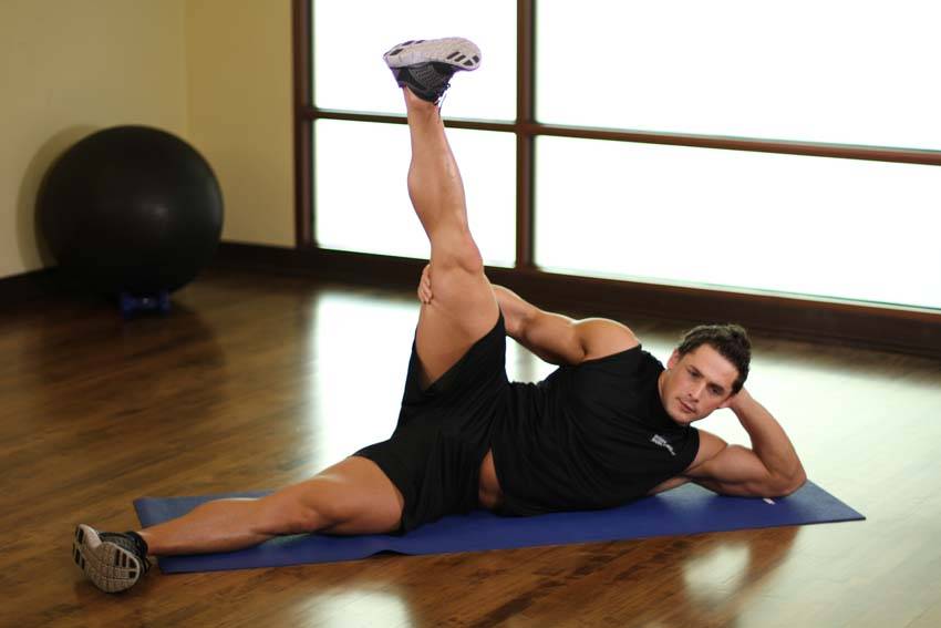 Side Lying Groin Stretch - ending position