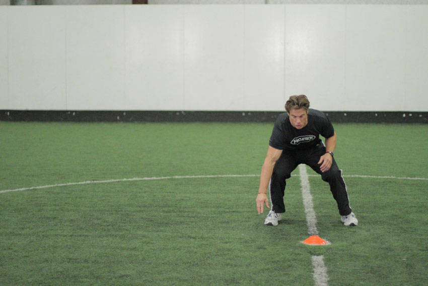 Side Standing Long Jump - starting position