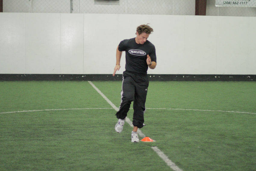 Single-Cone Sprint Drill - starting position