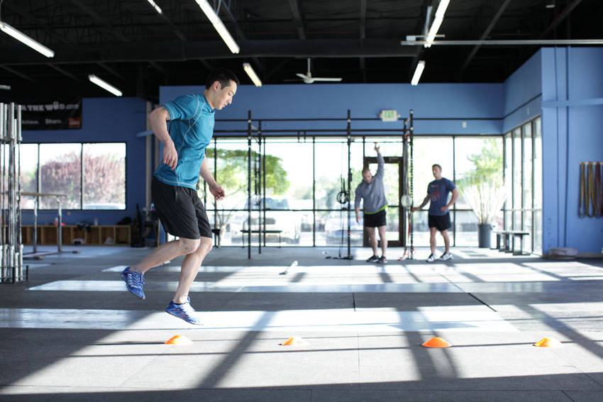 Single-Leg Hop Progression - ending position