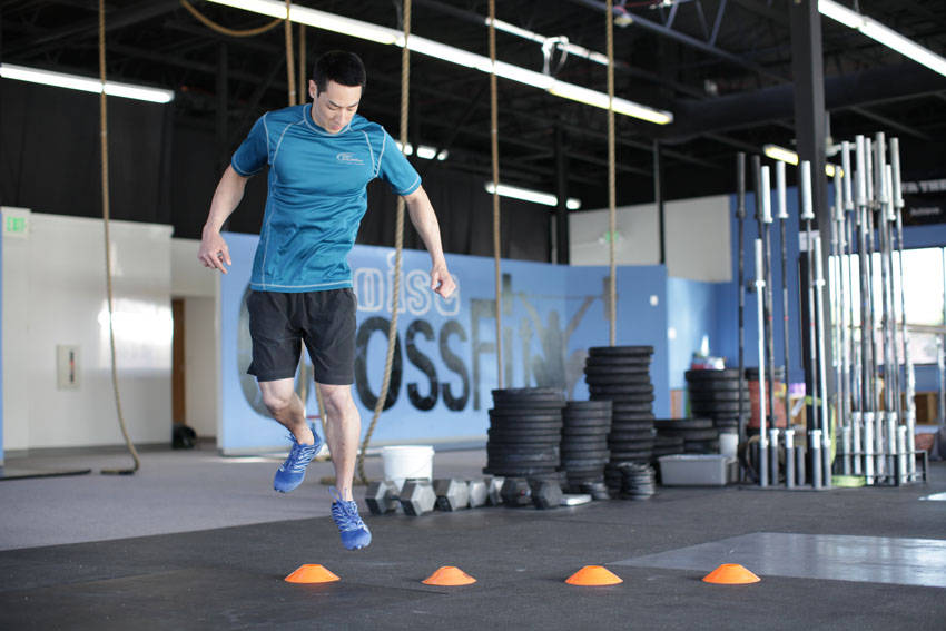 Single-Leg Lateral Hop - ending position