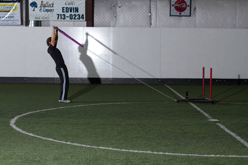 Sled Overhead Backward Walk - ending position