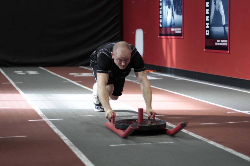 Sled Push - starting position