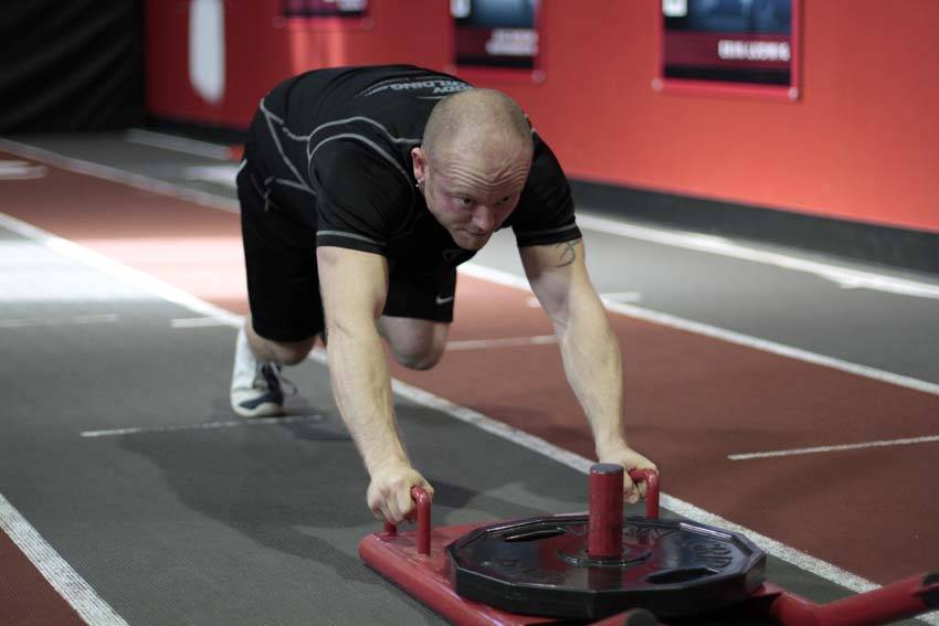 Sled Push - ending position