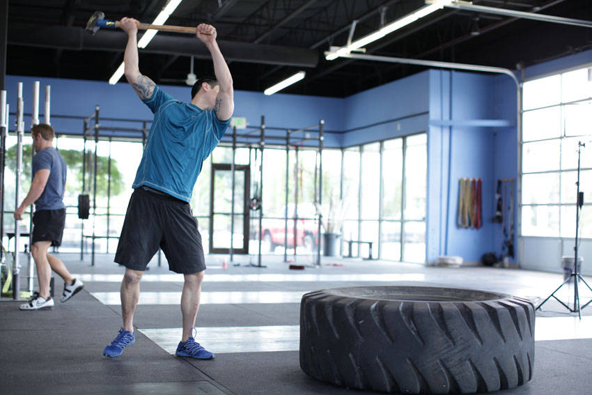 Sledgehammer Swings - ending position