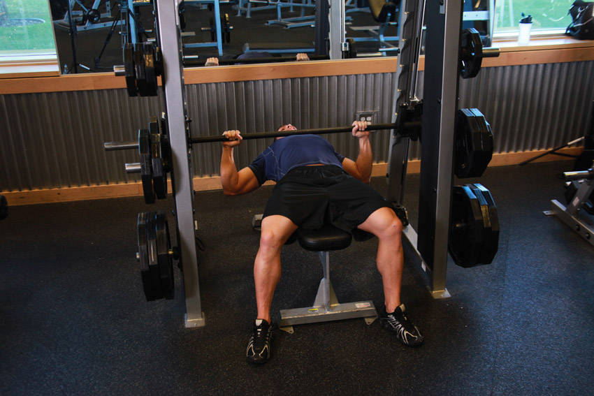 Smith Machine Bench Press - starting position